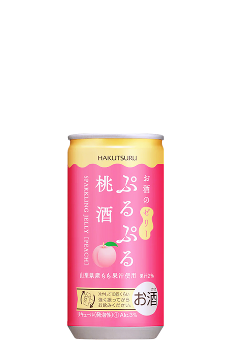 Hakutsuru Purupuru Sparkling Jelly Sake 190ml -Peach 白鹤果冻 桃酒