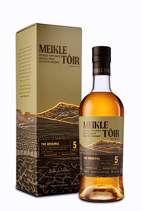 Meikle Toir Original Peated 50% Speyside Single Malt 700ml -Green