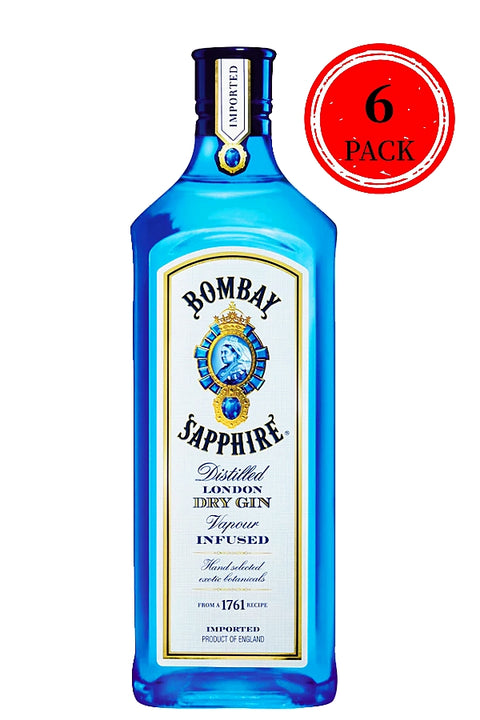 Bombay Sapphire Gin 1L 6 Pack