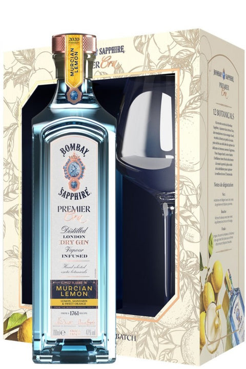 Bombay Premier Cru Murican Lemon + Glass 700ml