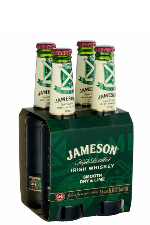 Jameson Smooth Dry & Lime Premium 5% 333ml 4 Pack(Bottle)