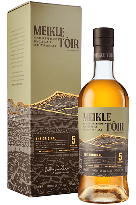 Meikle Toir Original Peated 50% Speyside Single Malt 700ml -Green