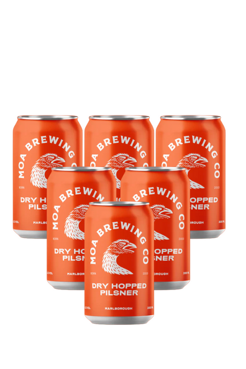 Moa Brewing Co Dry Hopped Pilsner 330ml 6 Cans