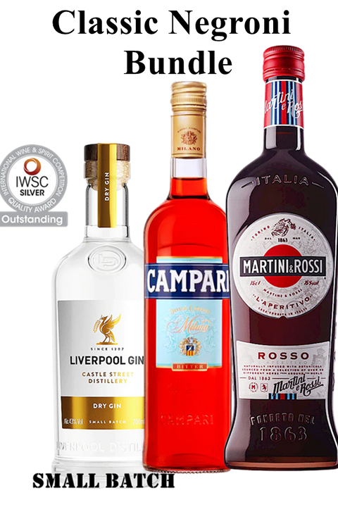Classic Negroni Bundle( Campari 1L, Martini Rossa 1L & Liverpool Organic Gin 700ml)