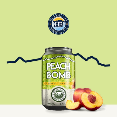 Hawkes Bay Peach Bomb 330ml 4 Can