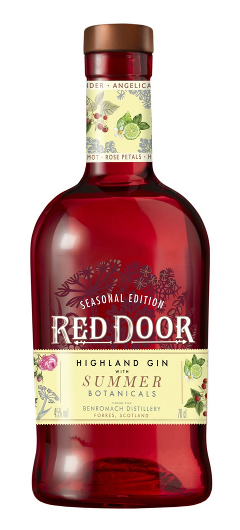 Red Door Gin with Summer Botanicals 45% 700ml - Benromach