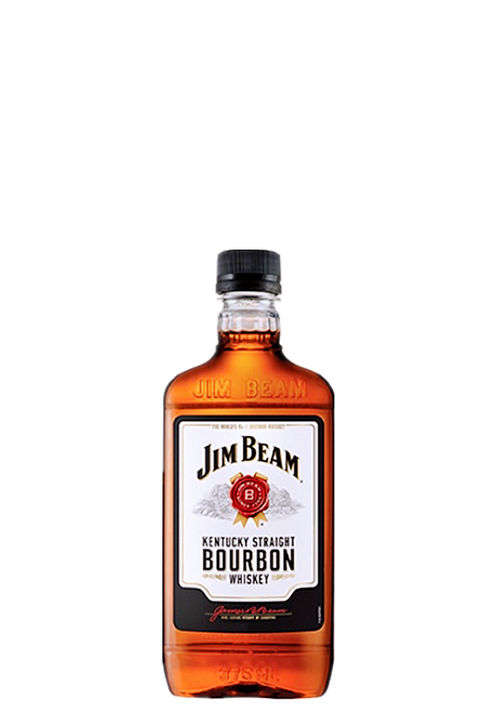 Jim Beam White Bourbon Hip Flask 375ml