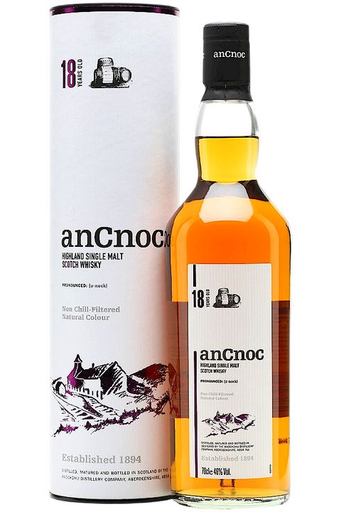 An Cnoc 18YO Single Malt 700ml-Non Gift Box