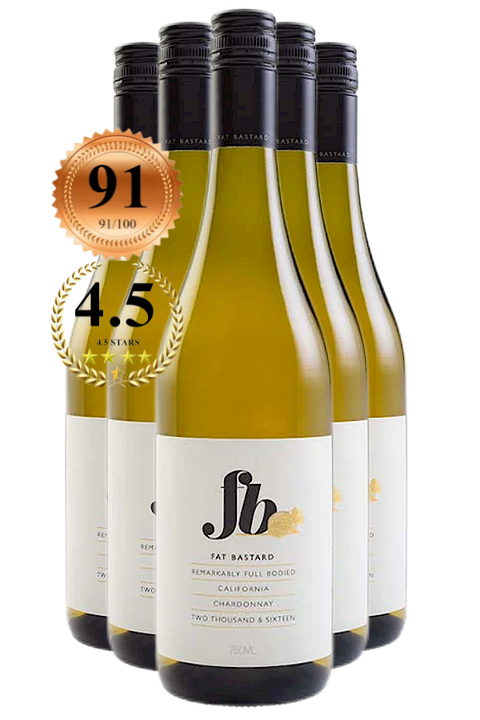 Fat Bastard Chardonnay 2021 750ml 6 Pack  - California