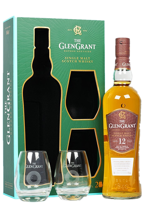 Glen Grant 12YO 700ml Gift Pack +2 Glasses