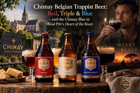 Chimay Belgian Trappist Beer 330ml: Red, Triple & Blue – and the Chimay Blue in Brad Pitt's Heart of the Beast