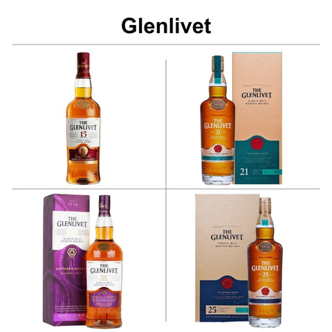 The Glenlivet single malt whisky collection at Whiskey Online NZ