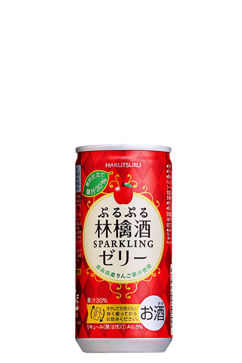 Hakutsuru Purupuru Sparkling Jelly Sake 190ml - Apple 白鹤果冻林檎酒
