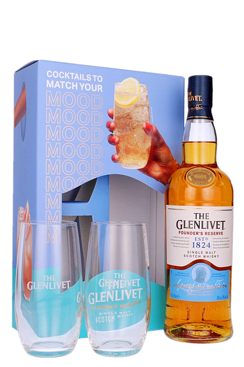 Glenlivet Founder's Reserve + 2 Glass Gift Pack 700ml