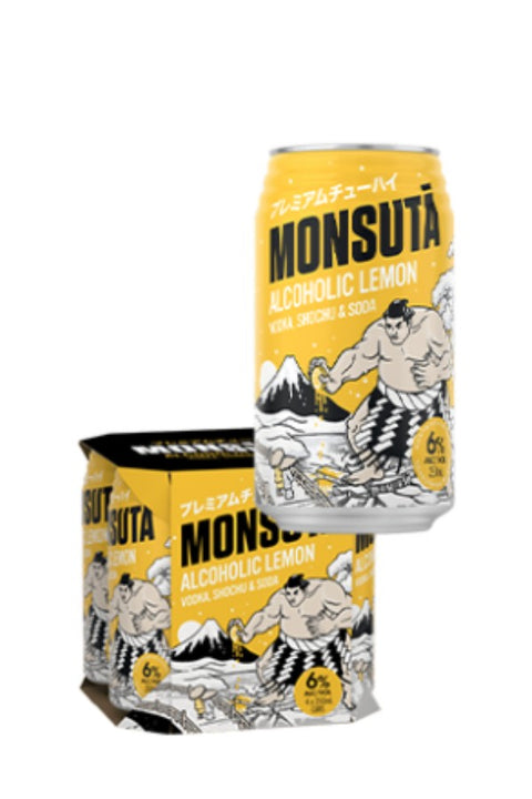 Monsuta Lemon Chu Hai 350ml 6%  4 Can