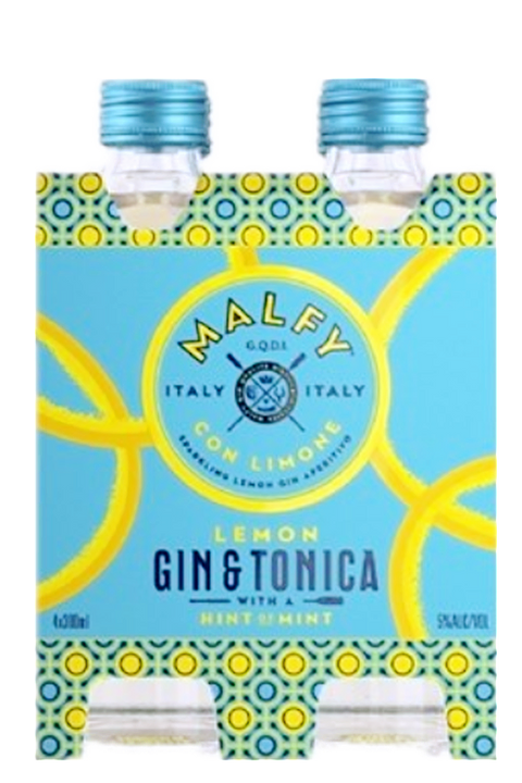 Malfy  Gin & Tonica Lemon 5% 300ml 4 Pack