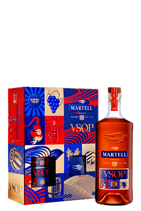 Martell VSOP Cognac + 2 glasses Gift Pack 700ml