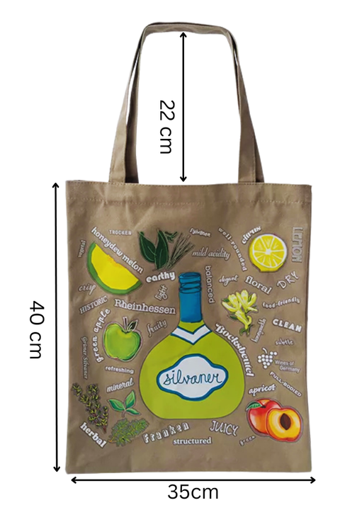 Beige Silvaner Canvas Tote Bag