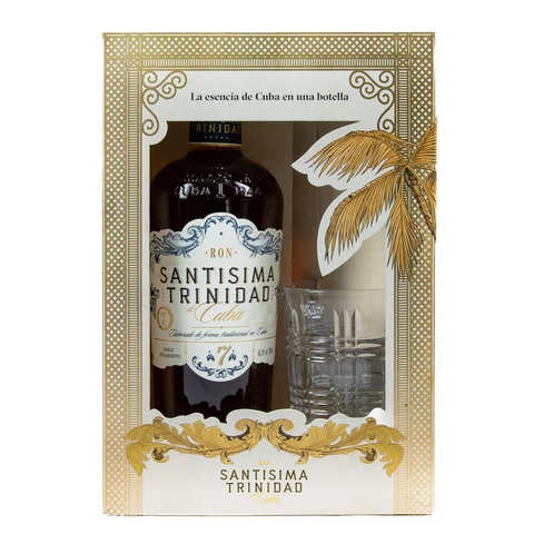 Ron Santisima Trinidad 7yo Cuban Rum 700ml + Glass Gift Pack