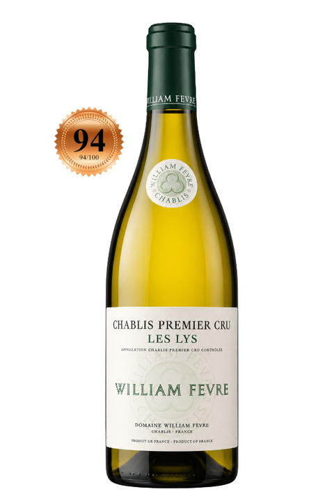 Chablis Premier Cru Les Lys French Burgundy Chardonnay dry white wine bottle