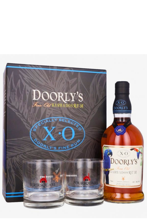 Doorly's XO Rum 43% 700ml & 2 Glasses Gift Pack