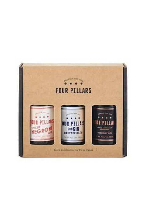 Four Pillars 3*200ml Gift Set(Spiced Negron* Navy Strength* Rare Dry)  -- Brown Colour