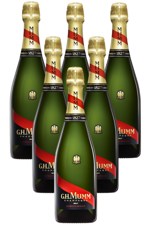 GH.Mumm Cordon Rouge Brut NV Champagne 750ml 6 Pack