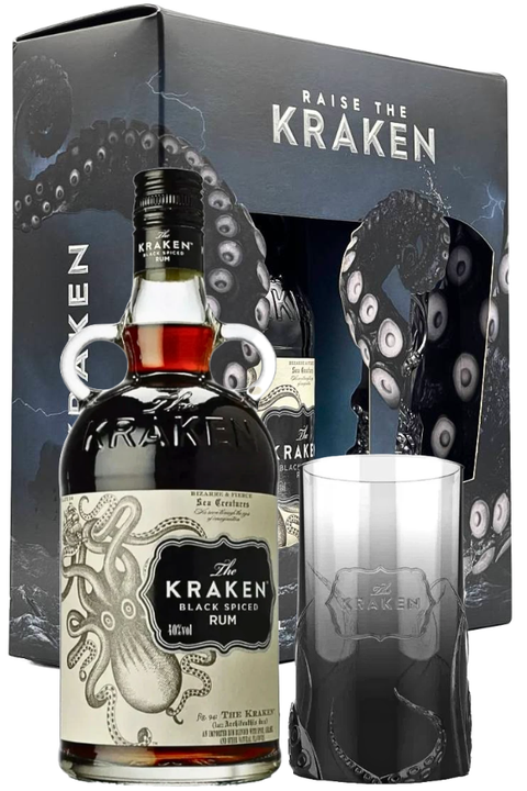 Kraken Black Spiced Rum 1L + Glass Gift Pack