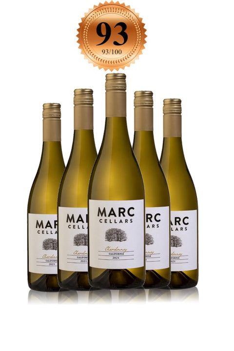 Marc Cellars California Chardonnay 2021 750ml  6 Pack - Full Case Deal