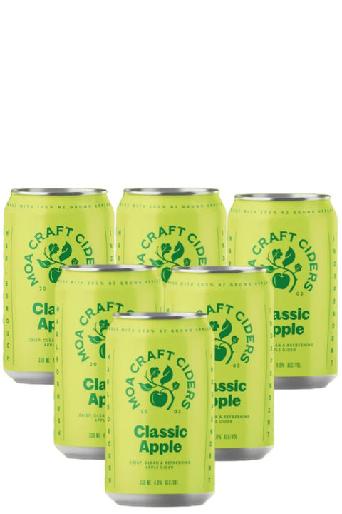 Moa Cider Classic Apple 330ml 6 Cans