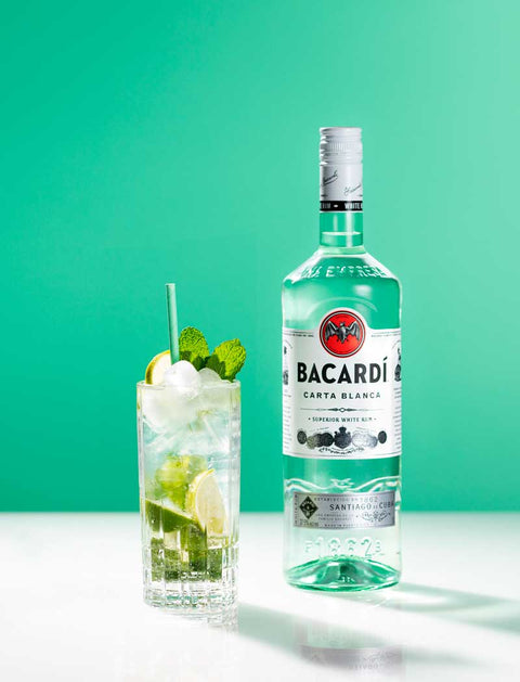 Mojito Pack: (1 Bacardi Superior Rum 1Lt+1 Master of Mixes 1L)