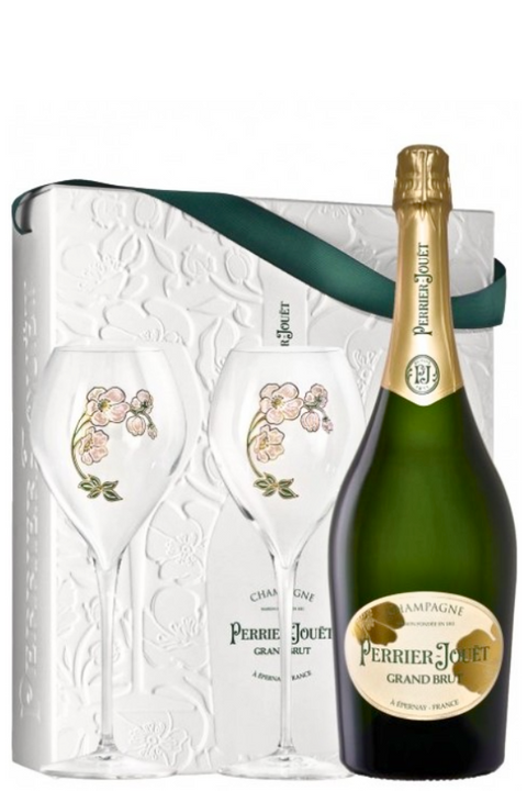 Perrier Jouet Grand Brut + 2 Glasses Gift Pack 750ml