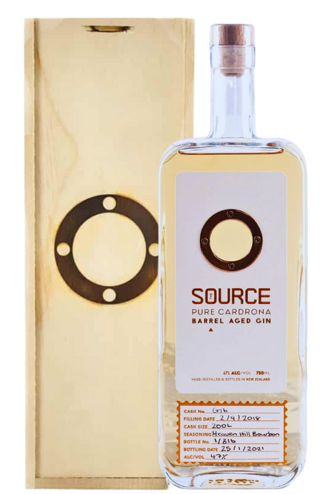 The Source Bourbon Barrel Aged Gin 47% 750ml - Cardrona Distillery
