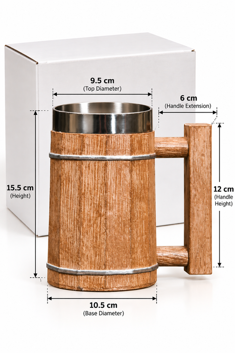 Viking Beer Mug 600ml with gift box - 304 Stainless Steel