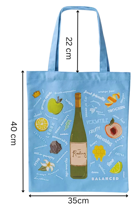 Blue Riesling Canvas Tote Bag