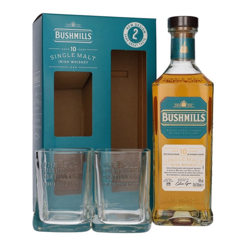 Bushmills 10yo + 2 Glasses Gift Pack 700ml