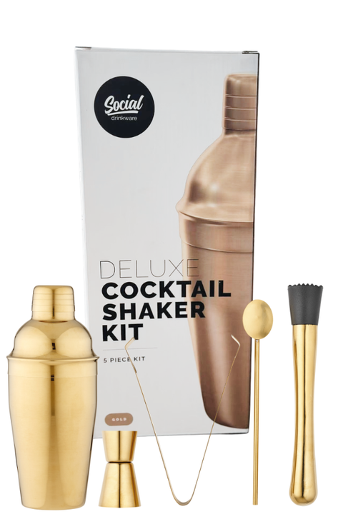 Deluxe Cocktail Shaker Kit 5 Pieces - Gold