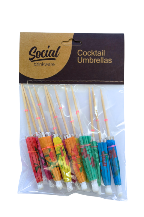 Social Drinkware Cocktail Umbrellas (12 Pieces)