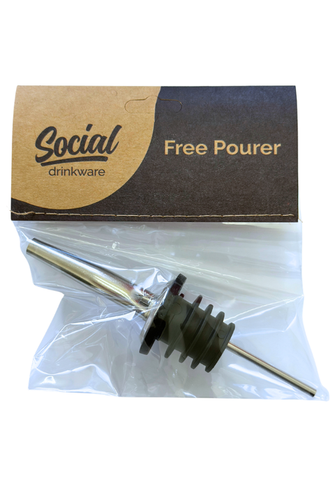 Social Drinkware Free Pourer - Black Ice