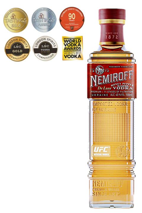Nemiroff Deluxe Honey Pepper Vodka 700ml - Ukraine