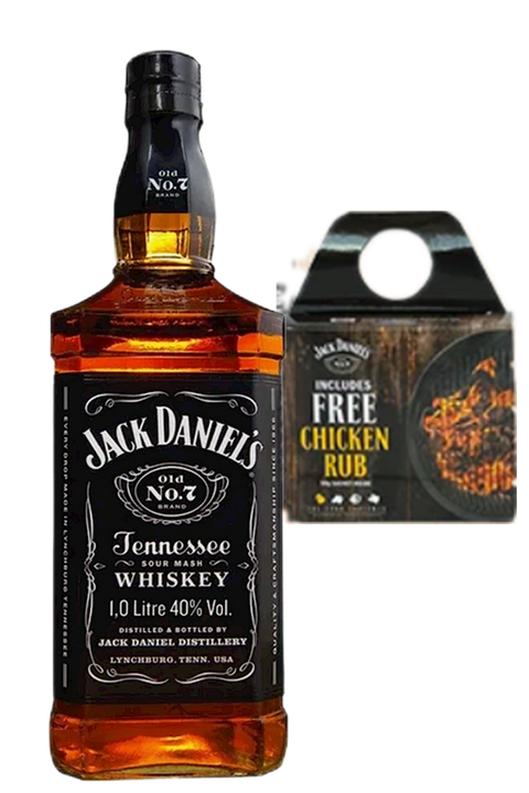 Jack Daniels  Whiskey 1L + Free Chicken Rub 50g
