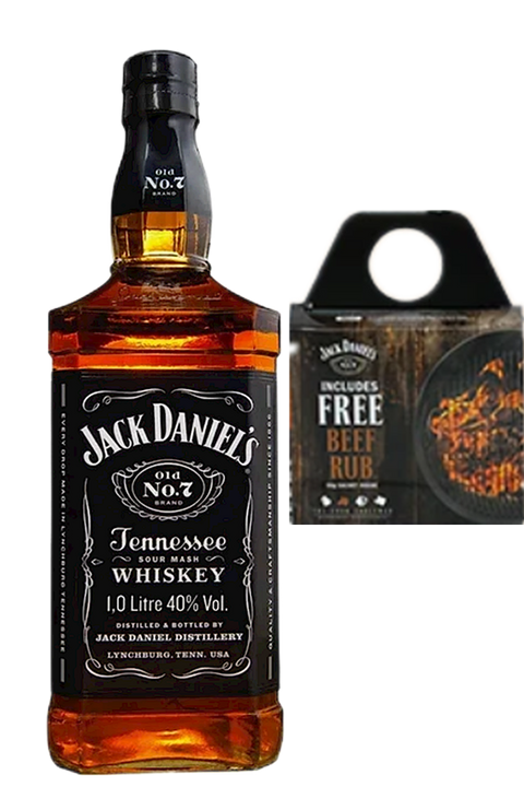 Jack Daniels  Whiskey 1L + Free Beef Rub 50g