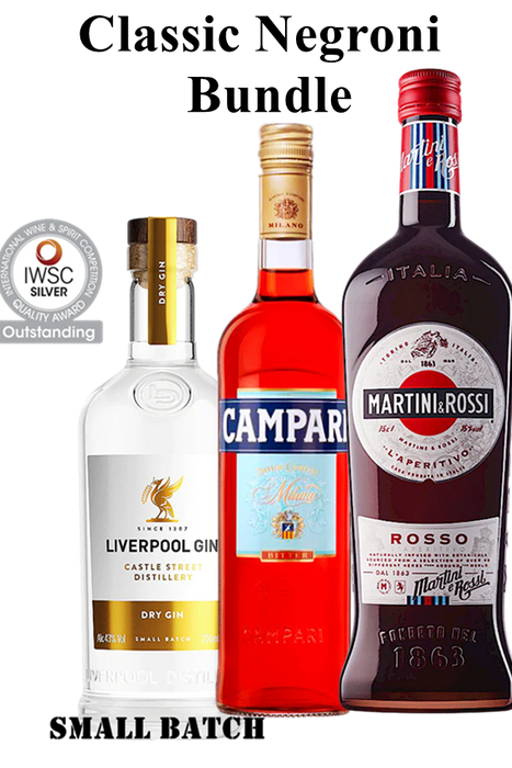 Classic Negroni Bundle( Campari 750ml, Martini Rossa 1L & Liverpool Or–  WhiskeyOnline