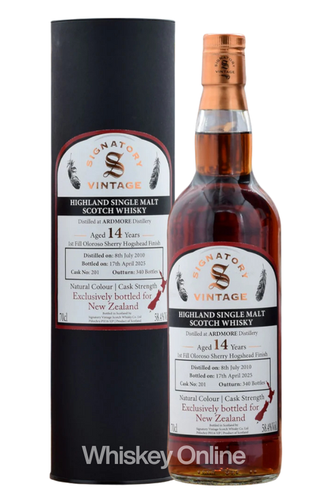 Ardmore 'Signatory" NZ exclusive 2010/14 yo 58.4% 700ml