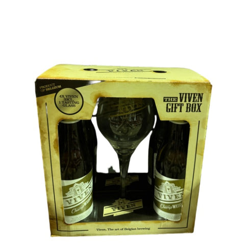 Viven Champagner 4.8% 330ml 4 Pack + Glass Gift Pack