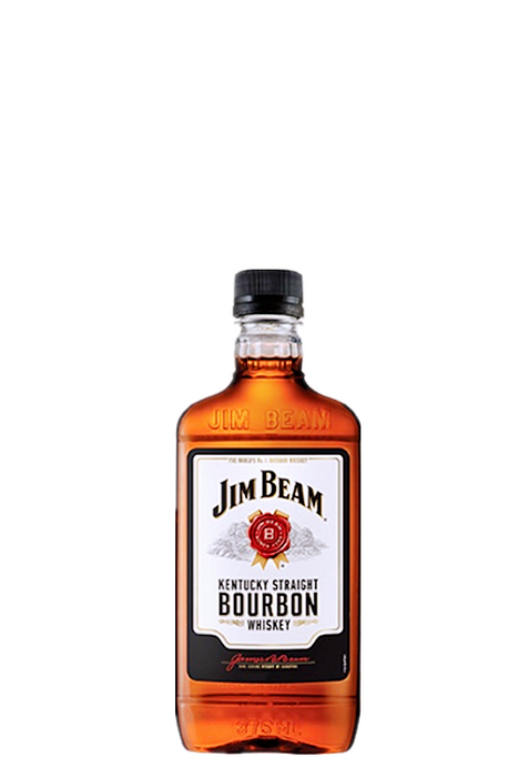 Jim Beam White Bourbon Hip Flask 375ml