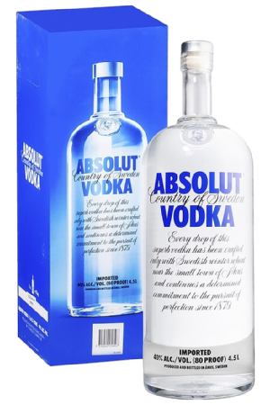 Absolut Vodka 4.5L - The Party Bottle