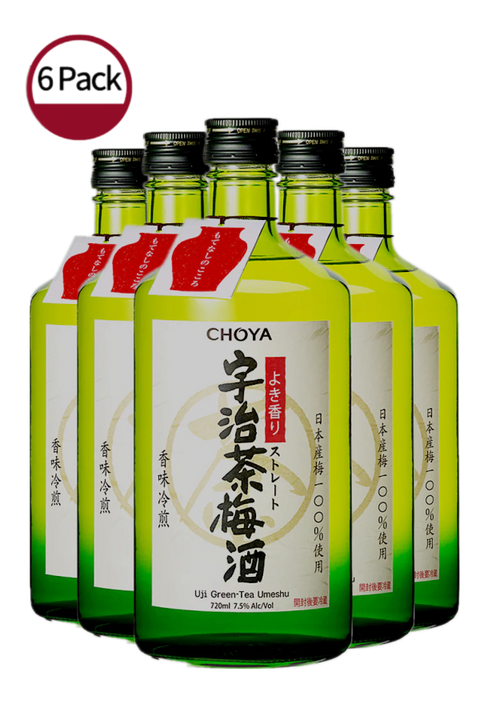 Choya Uji Green Tea Umeshu 720ml 6 Pack 宇治抹茶俏雅绿茶梅酒