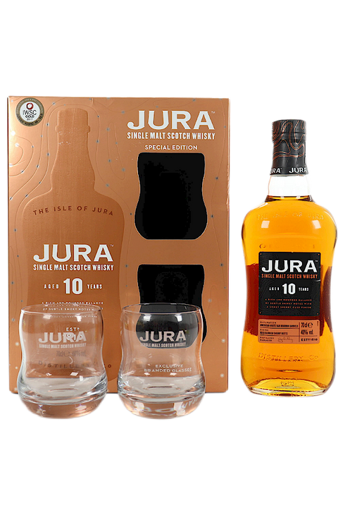 Isle of Jura 10YO+ Glasses Gift Pack 700ml