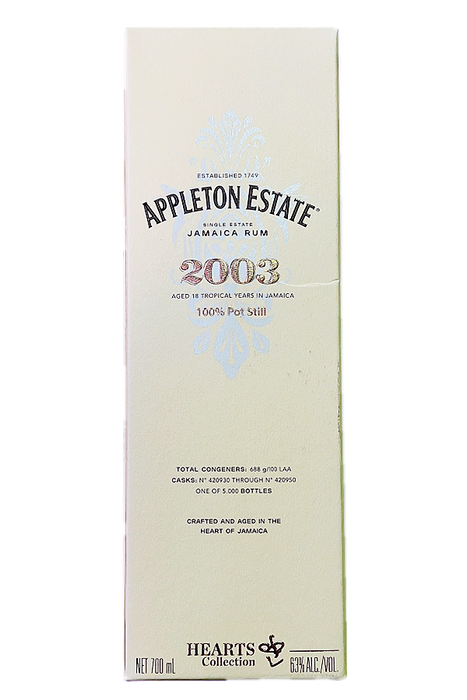 Appleton 2003 Estate Hearts Collection Rum 700ml